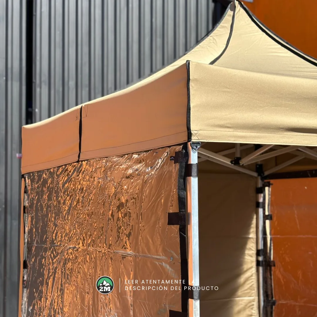 Gazebo plegable con laterales 2x2 Mt
