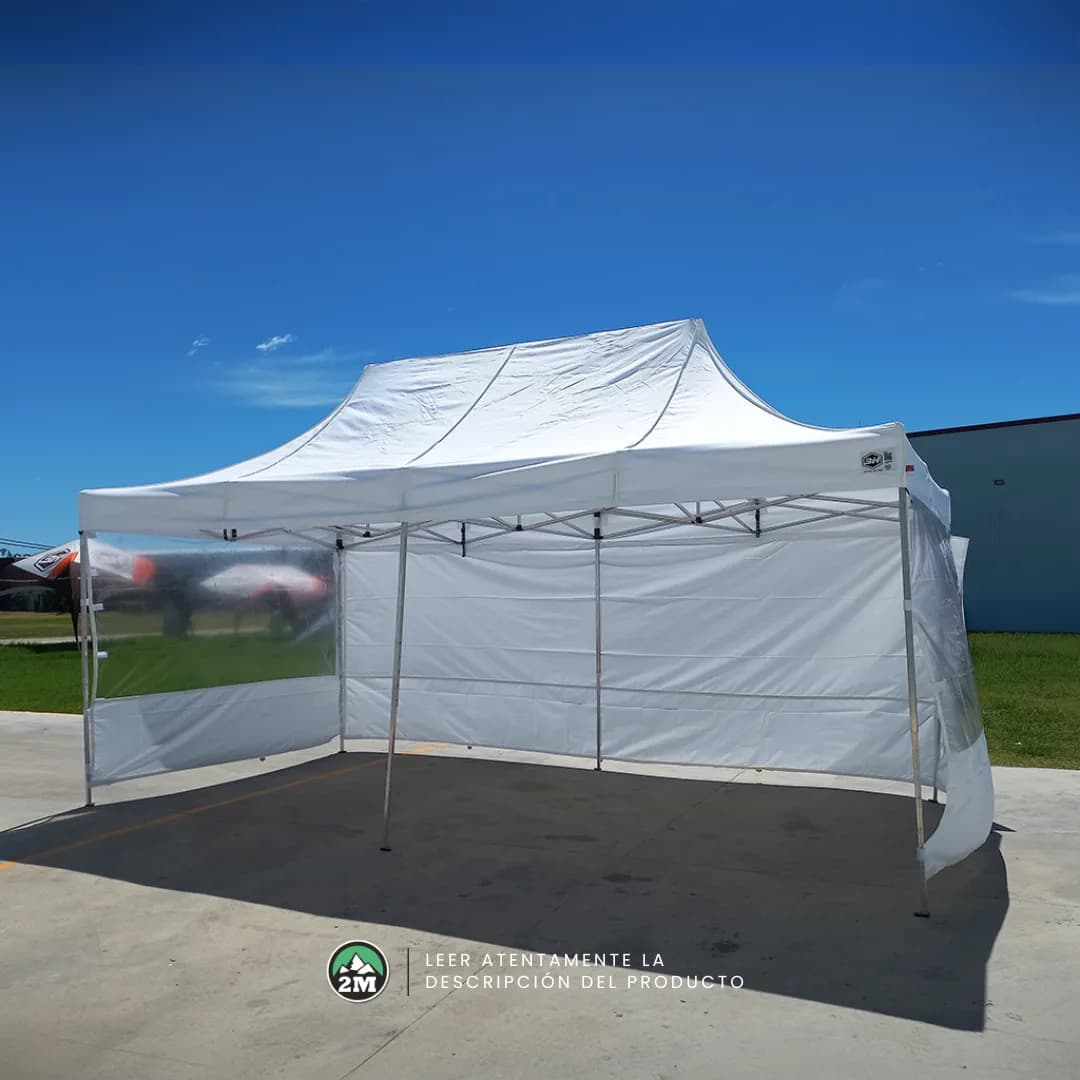 Gazebo plegable con laterales 6 x 3 Mt