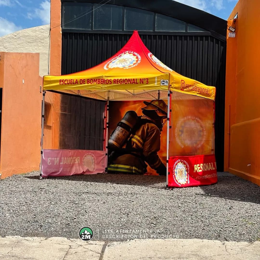 Gazebo plegable + laterales 3x3 Mt | Con gráfica