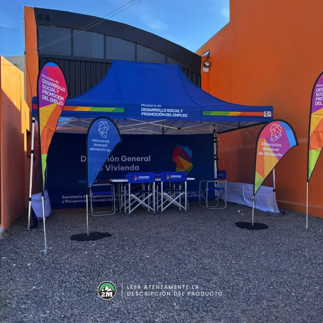 Gazebo plegable + laterales 4.5x3 Mt | Con gráfica