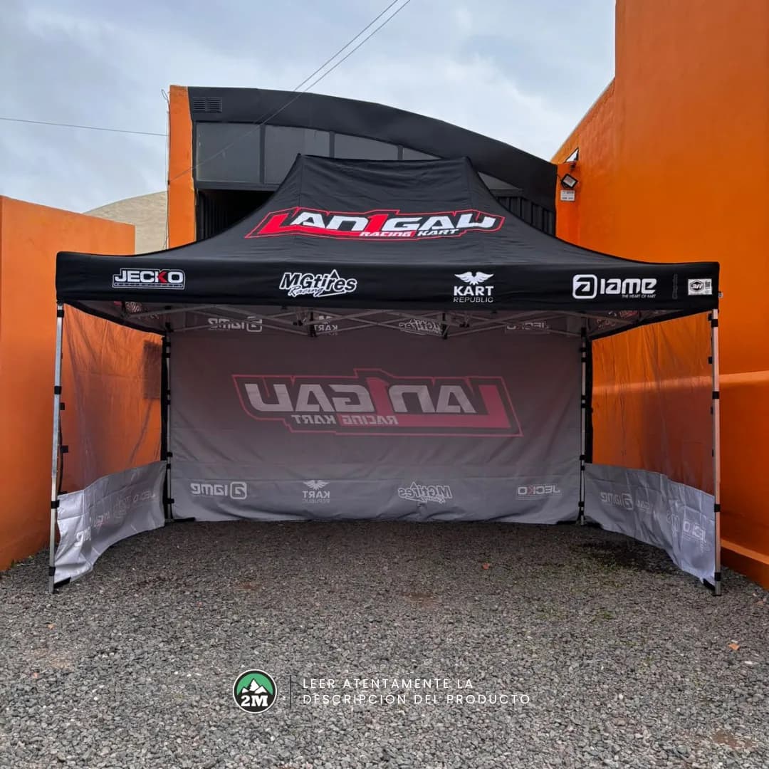 Gazebo plegable + laterales 4.5x3 Mt | Con gráfica