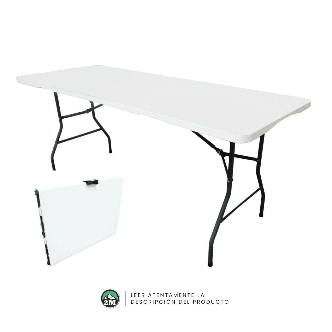 Mesa plegable plastica, maletin